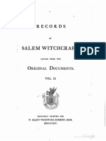 Records of Salem Witchcraft Copied From The Original