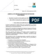 Libera El Sat Servicio Gratuito de Facturación Electrónica PDF
