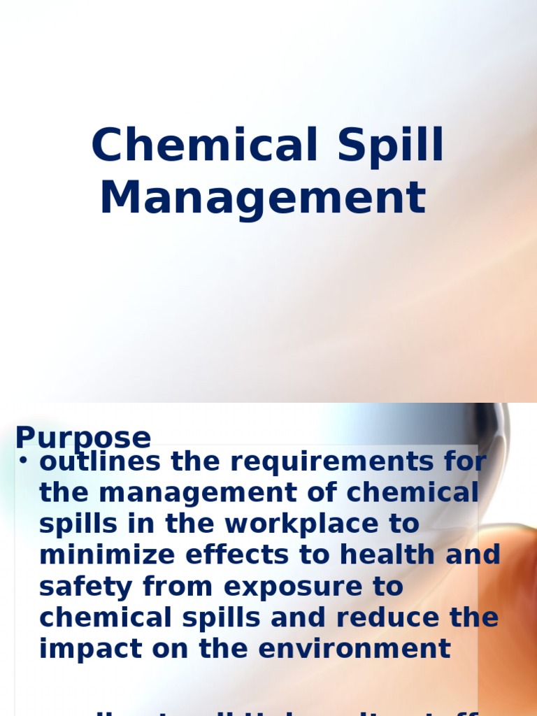 Chemical Spill Management Personal Protective Equipment Risk Assessment