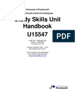 Study Skills Unit Handbook U15547: University of Portsmouth Portsmouth Centre For Enterprise