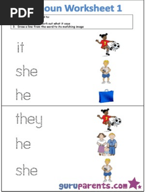 pronoun worksheets pdf
