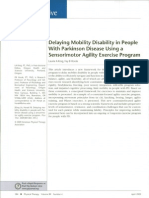 Delaying Mobility Disability in People With Parkinson Disease Using A Sensorimotor Agility Exercise Program