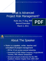 What is advanced risk management