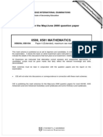 0580, 0581 MATHEMATICS: MARK SCHEME For The May/June 2008 Question Paper