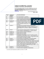 Official Updates, Corrections, and Clarifications: First Aid Q&A For The USMLE Step 1, 2nd Edition