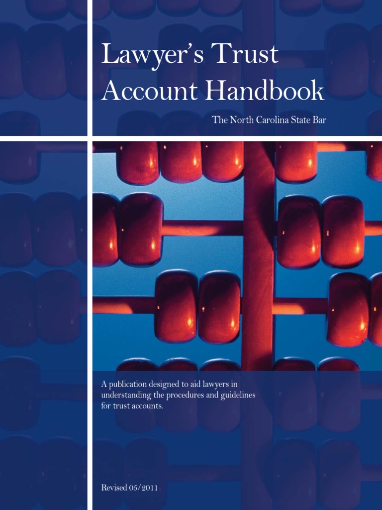 Trust Account Handbook PDF Money Market Fund Cheque