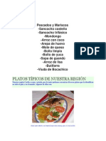 Platos Tipicos (A Compilation of Some Common Spanish Foods.
