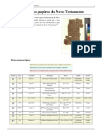V) Anexo - Lista Dos Papiros Do Novo Testamento (II)