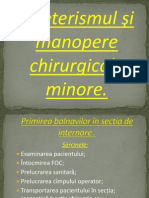 Cateterismul Și Manopere Chirurgicale Minore.