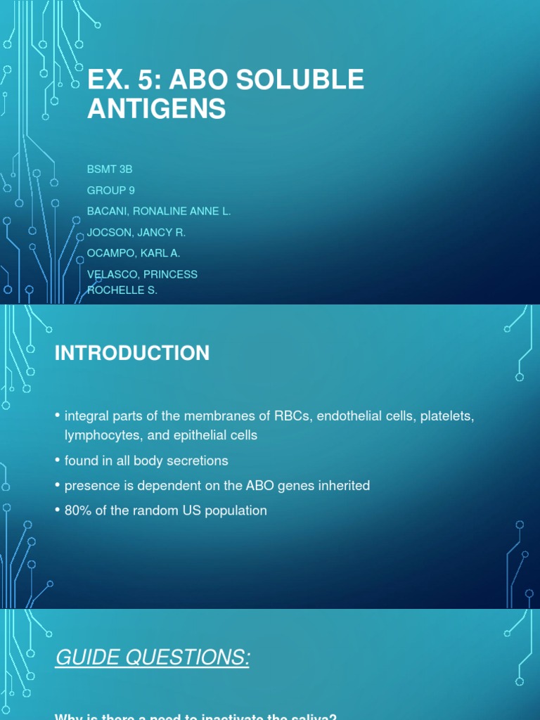 ABO Soluble Antigen Blood Type Anatomy