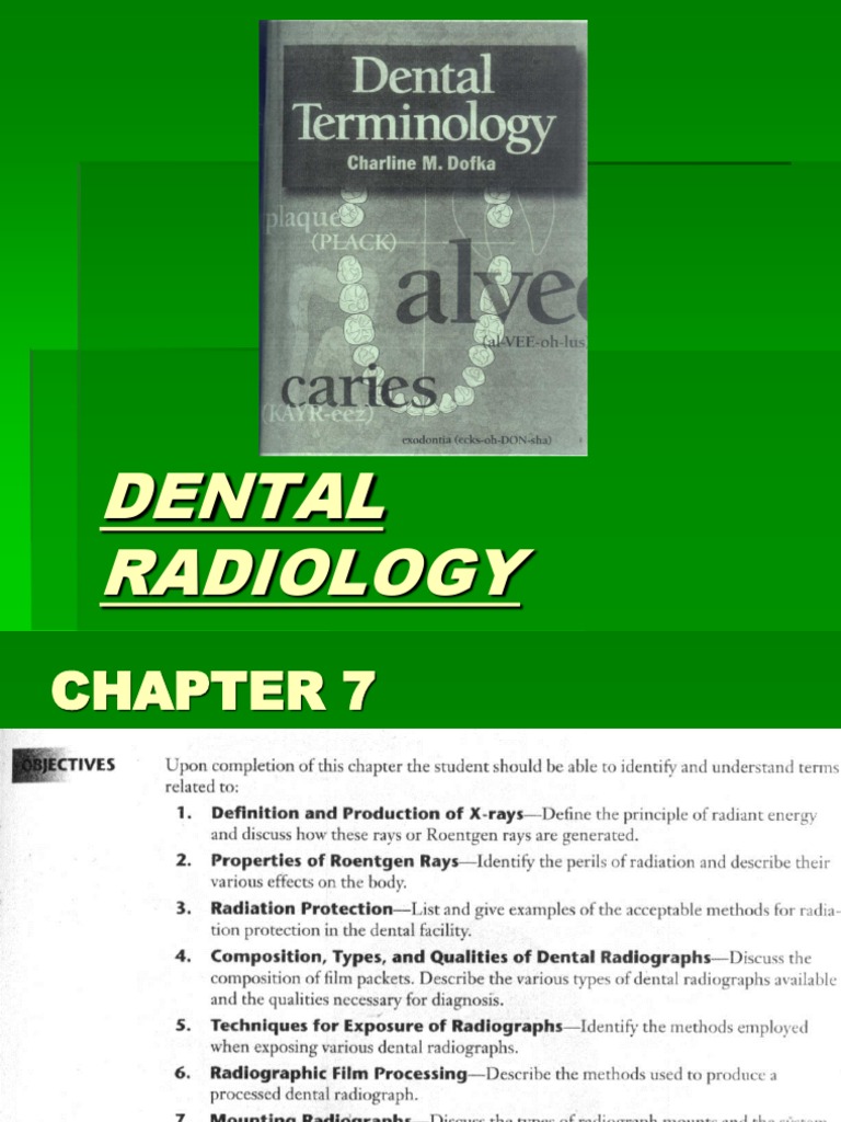 Dental Radiology PDF X Ray Ionizing Radiation