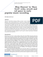 Echo, Reverb and Disordered Space in Early Popular Music Recording