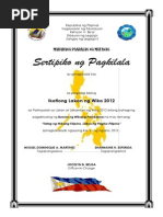 Certificate of Appreciation-Final Template - Tagalog-Edited | PDF