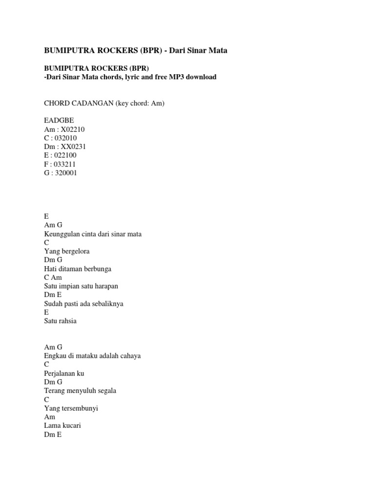 Bumiputra Rockers Pdf