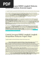 Download Contoh Jawapan KBKK Langkah Malaysia Untuk Memajukan Ekonomi Negara by Md Noor Auzani AbManah SN198960280 doc pdf