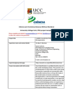 Ciência Sem Fronteiras (Science Without Borders) University College Cork, PHD Project Template