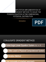 Parallel Computation Implementation of Conjugate Gradient Method To Solve The Poisson Equation in Two-Dimensional Potential Distribution