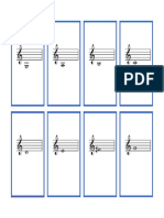 Complete Set Violin Flash Cards Blue Borders