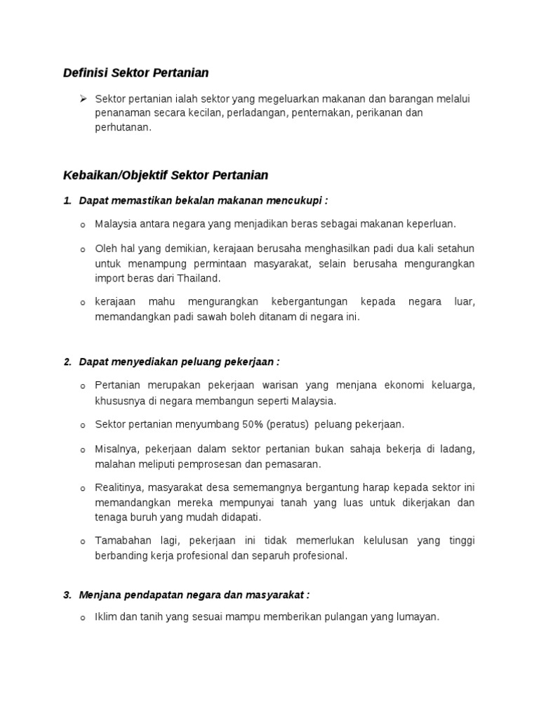 Sektor Pertanian  PDF