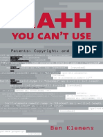 Math You Can't Use - Patents, Copyright, And Software - B. Klemens (2006) BBS