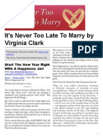 It's Never Too Late To Marry by Virginia Clark