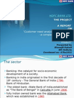 The Project A Report: "Customer Need Analysis of HDFC Bank: A Comparative Study With Competitors Product"