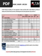 Audit Courses - 1st Half 2014