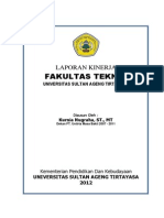 Laporan Kinerja Dekan FT. Untirta Periode 2007-2011