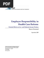 Download Employer Responsibility in Health Care Reform Potential Effects on Low- and Moderate-Income Workers by Center for Economic and Policy Research SN19903019 doc pdf