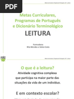 As Metas Curriculares, o Programa e o DT - Leitura