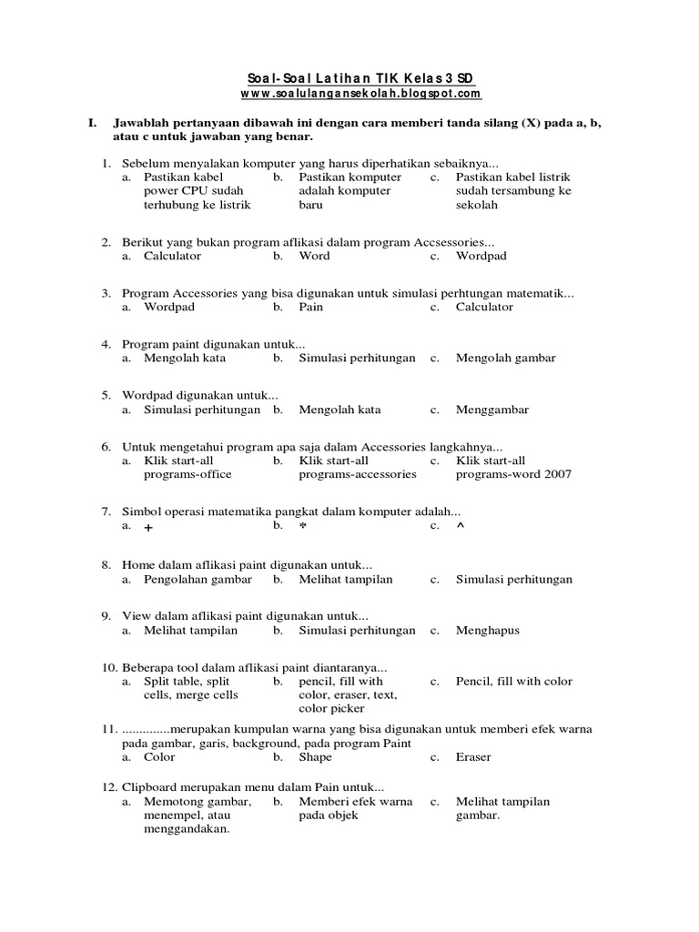 Soal Bhs Bali Kls 3 Proprofs