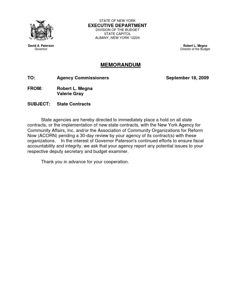Acorn Memo | PDF
