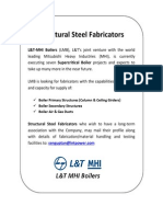 Structural Steel Fabricators: L&T-MHI Boilers (LMB), L&T's Joint Venture With The World