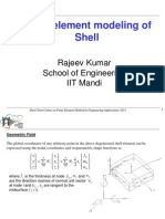 Finite Element Modeling of Shell: Rajeev Kumar School of Engineering IIT Mandi