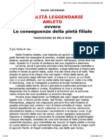 MORALITÀ LEGGENDARIE
AMLETO
ovvero
Le conseguenze della pietà filiale