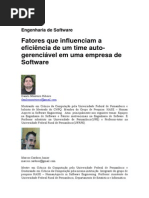 Fatores que influenciam a eficiência de um time auto-gerenciável em uma empresa de Software 2013 ES Magazine - Monteiro e Cardoso - Self-manager 2013-10-18
