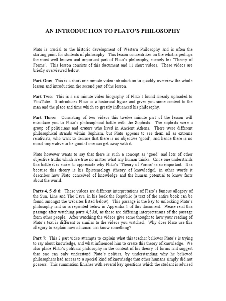 Plato's Theory of Forms Explained | PDF | Plato | Reason