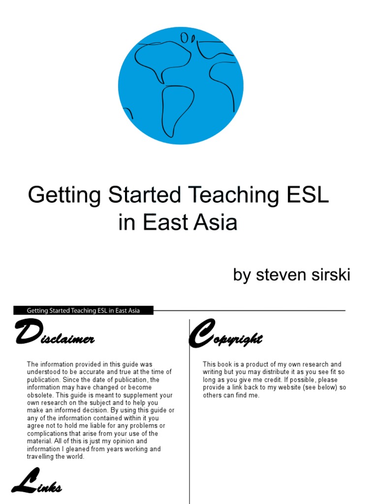 Getting Started Teaching ESL in East Asia | PDF | English As A Second ...