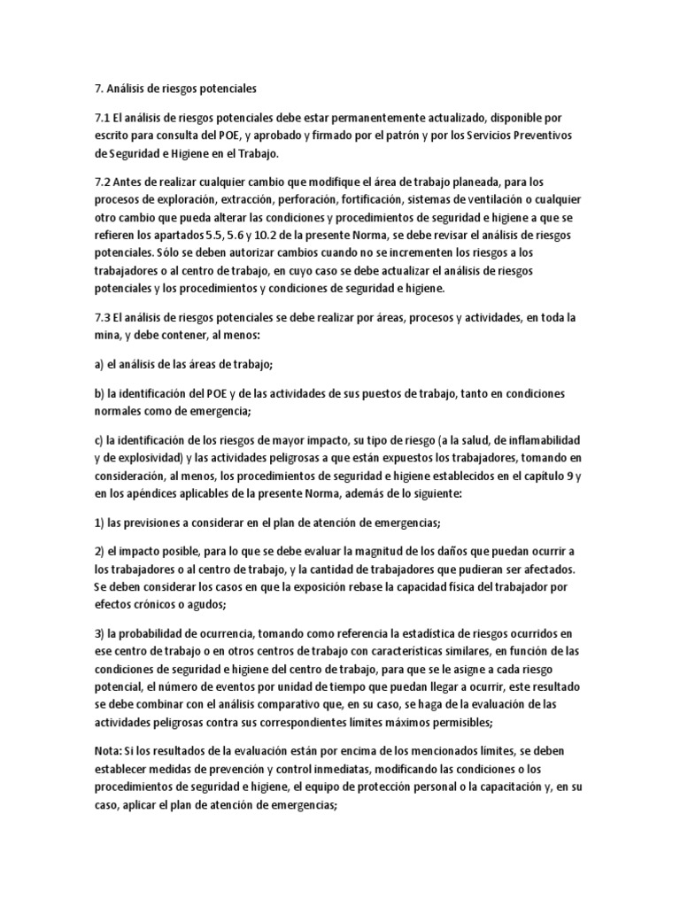 Análisis de Riesgos según NOM-023 | PDF | La seguridad | Riesgo