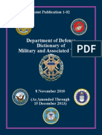 Joint Publication 1-02 Department of Defense Dictionary of Military and Associated Terms, Nov 2010, As Amended Dec 2013