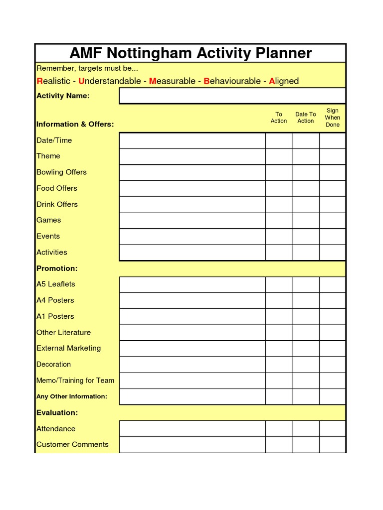 Effective Activity Planning Guide | PDF