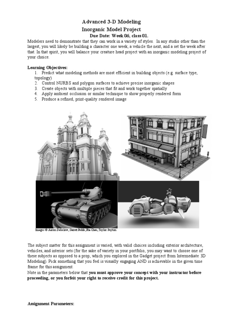 Advanced3dmodeling Inorganicassignment Wi14 | PDF | Rendering (Computer ...