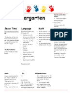 Kindergarten: Jesus Time Language Math