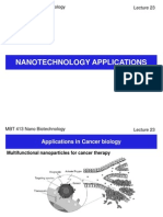 Nanotechnology Applications: MBT 413 Nano Biotechnology