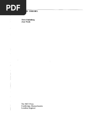 Game Theory (Mit Press): Fudenberg, Drew, Tirole, Jean