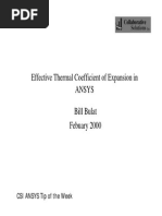 Effective Thermal Coefficient of Expansion in Ansys - by - BillBulat