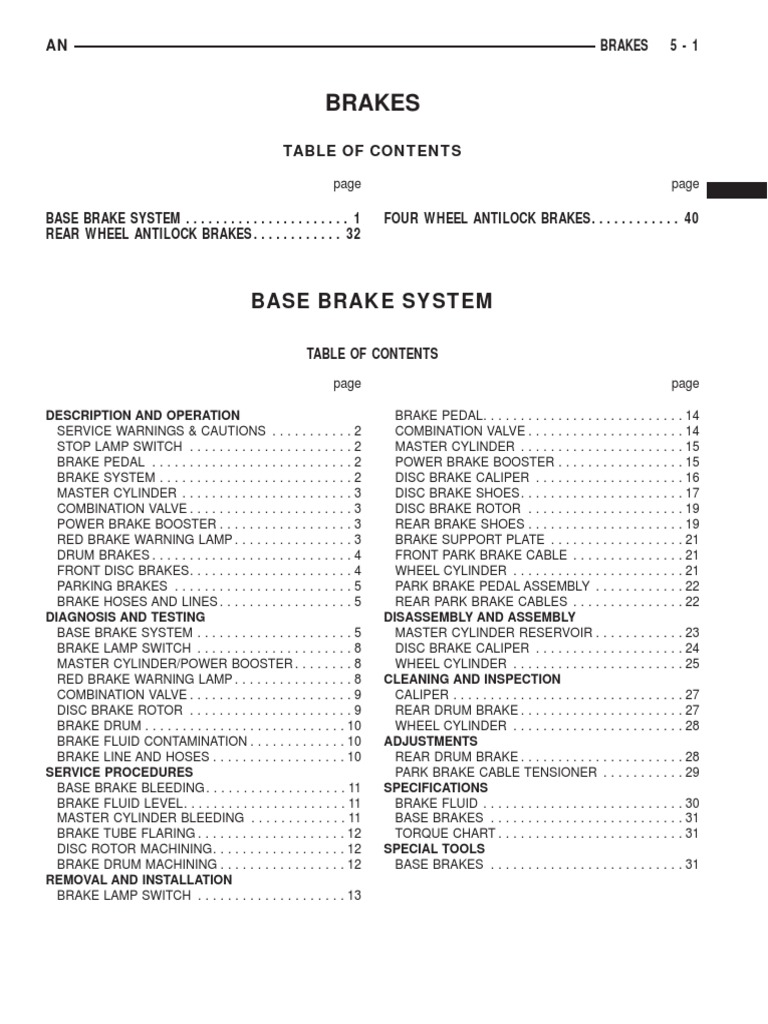 Brakes: Base Brake System | Download Free PDF | Brake | Mechanical ...
