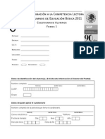 Competencia Lectora 2011 Cuestionario Alumno Forma1 (13!04!2011)