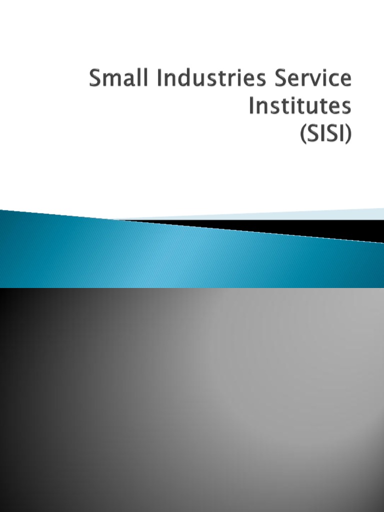 Small Industries Service Institutes PDF