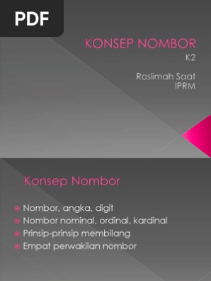 2 Konsep Nombor Pdf